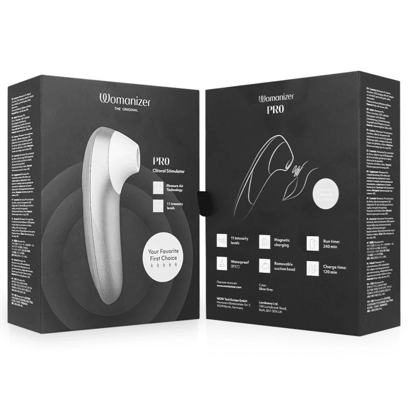 WOMANIZER - PRO VIBRANT CLITORAL STIMULATOR SILVER GREY thumb 7