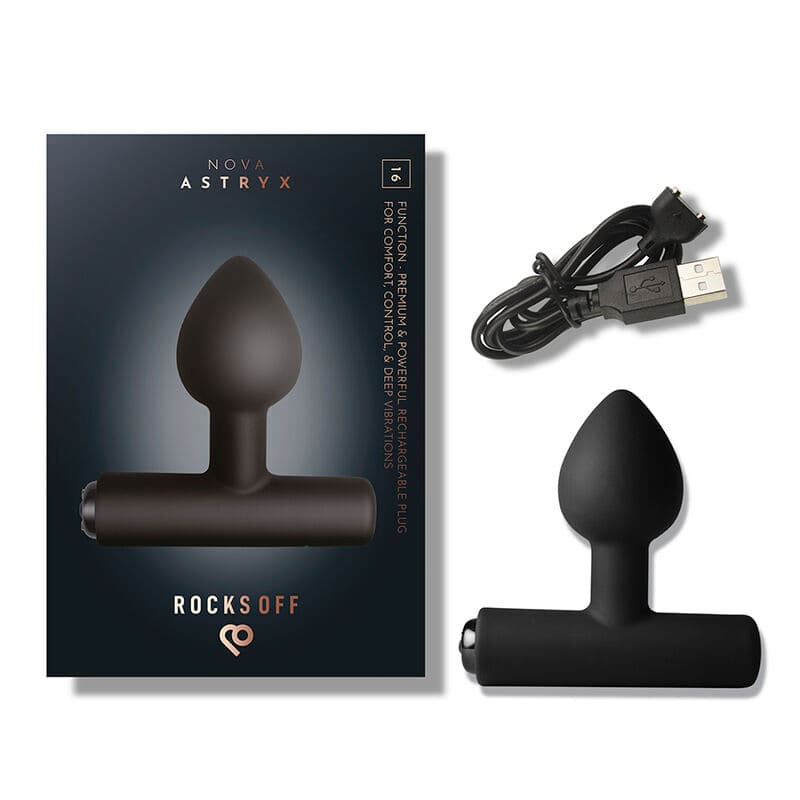 ROCKS-OFF - NOVA ASTRYX RECHARGEABLE PREMIUM & POWERFUL ANAL PLUG 16 FUNCTION BLACK thumb 8