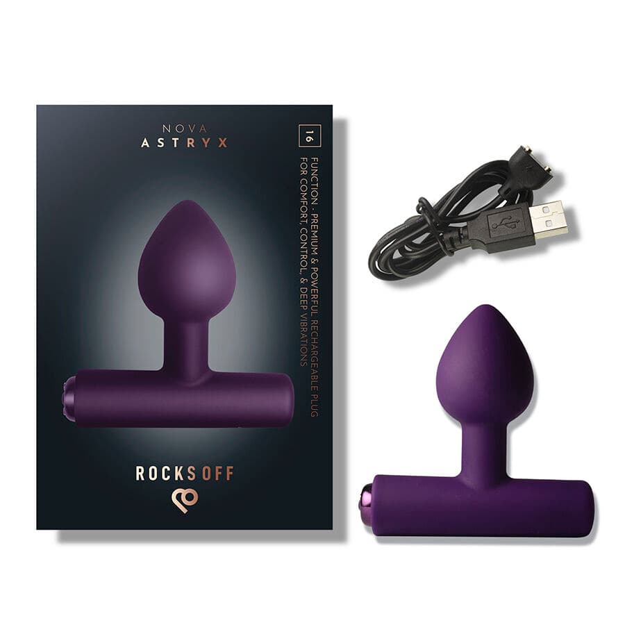 ROCKS-OFF - NOVA ASTRYX RECHARGEABLE PREMIUM & POWERFUL ANAL PLUG 16 FUNCTION PURPLE thumb 9