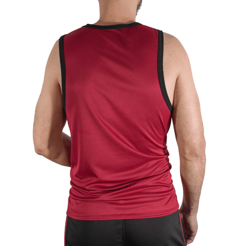 MACHO - CMV003 MAROON GYM T-SHIRT S/M thumb 3