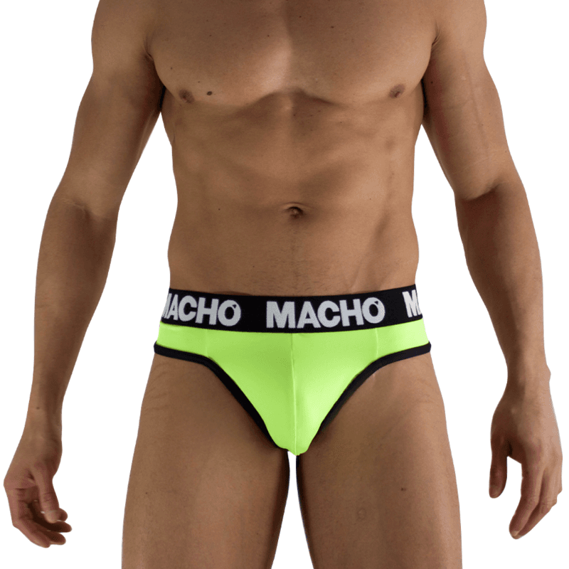 MACHO - MTG001 FLUORESCENT YELLOW THONG SIZE M