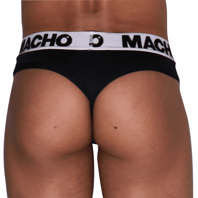 MACHO - MTG002  BLACK/BLACK THONG L thumb 3