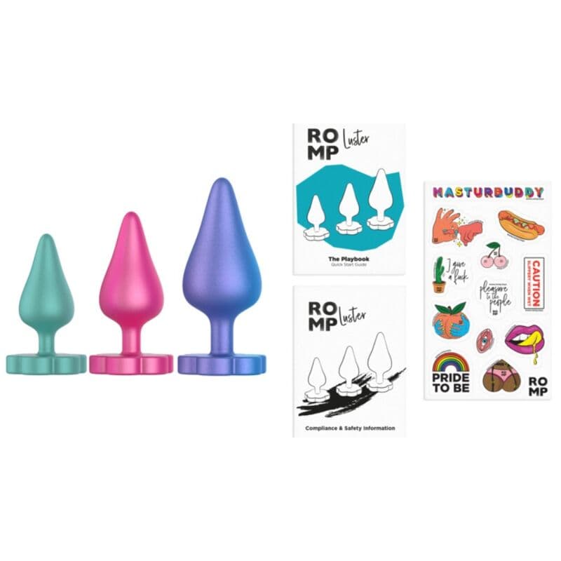 ROMP - LUSTER ANAL TRAINING KIT S/M/L WITH FLOWER-SHAPED BASE thumb 8
