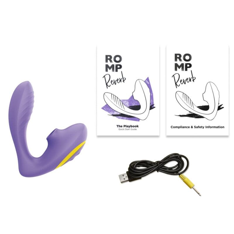 ROMP - REVERB G-SPOT STIMULATOR AND CLITORAL SUCTION DEVICE PURPLE thumb 7