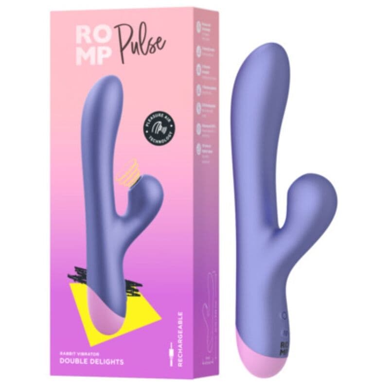 ROMP - PULSE RABBIT DUAL G-SPOT VIBRATOR ELECTRIC BLUE thumb 11