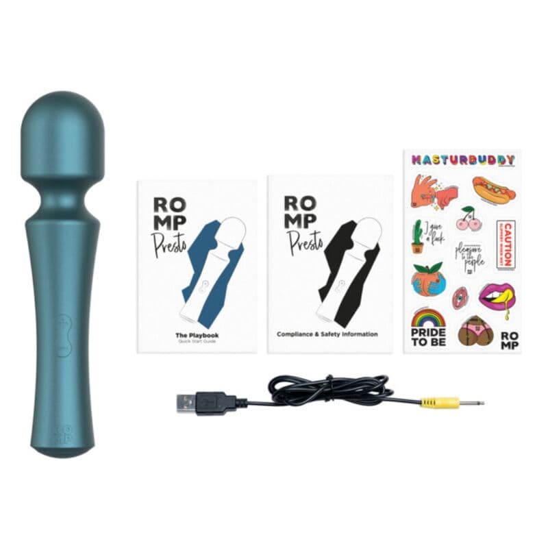 ROMP - PRESTO MINI WAND VIBRATOR FLEXIBLE HEAD GREEN thumb 11