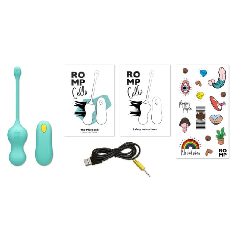 ROMP - CELLO MULTIFUNCTION VIBRATING EGG TURQUOISE REMOTE CONTROL thumb 10