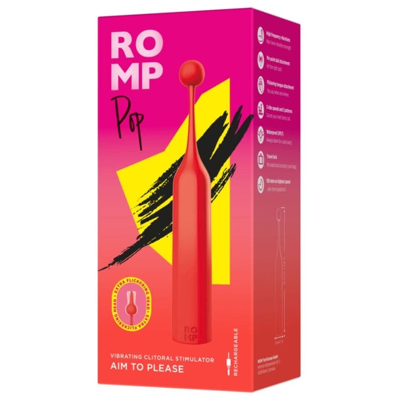 ROMP - POP HIGH FREQUENCY CLITORAL STIMULATOR RED thumb 8