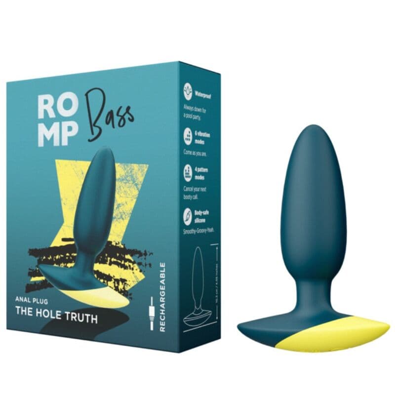 ROMP - BASS PLUG ANAL VIBRATOR 10 CM GREEN thumb 2