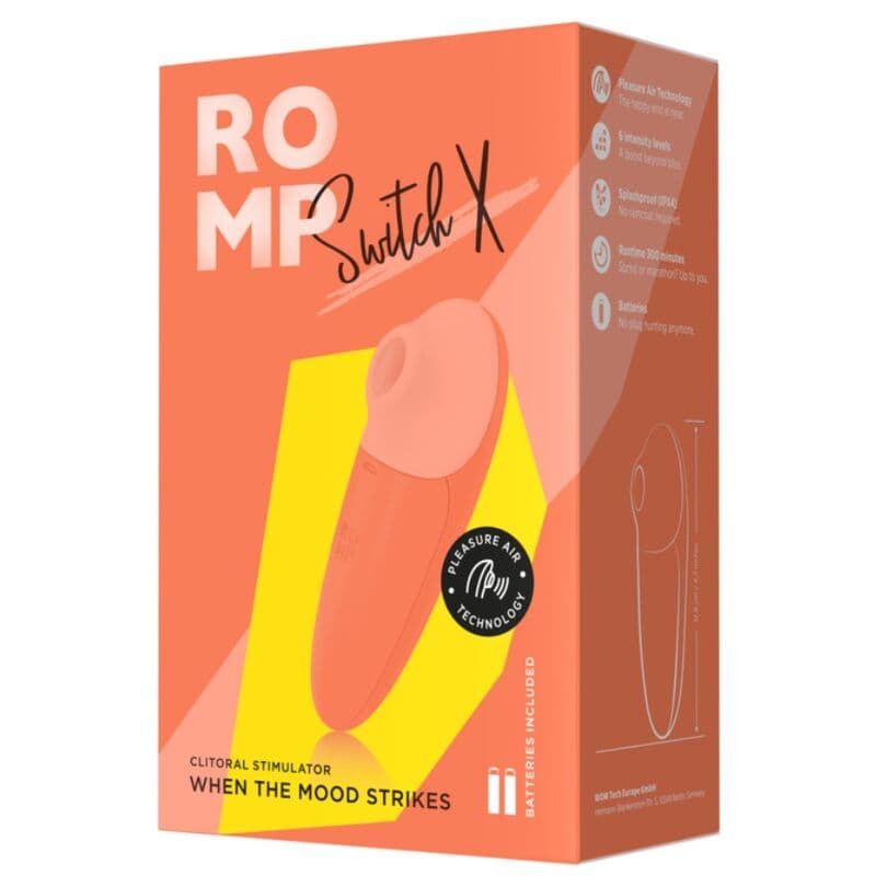 ROMP - SWITCH X CLITORAL STIMULATOR 6 LEVELS ORANGE thumb 4