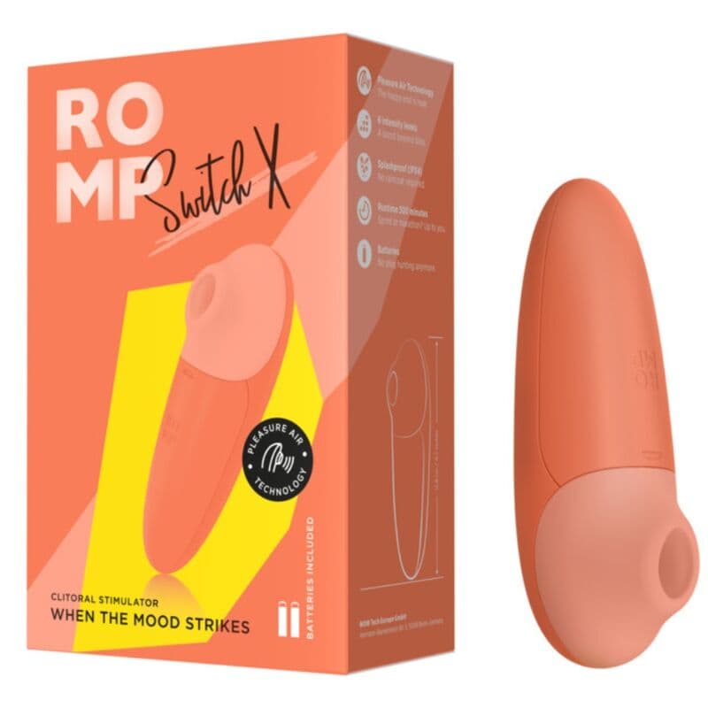 ROMP - SWITCH X CLITORAL STIMULATOR 6 LEVELS ORANGE thumb 5