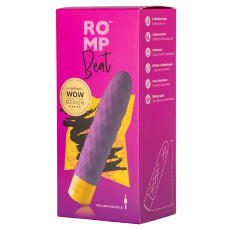 ROMP - BEAT MINI MULTIFUNCTION VIBRATING BULLET VIOLET thumb 5