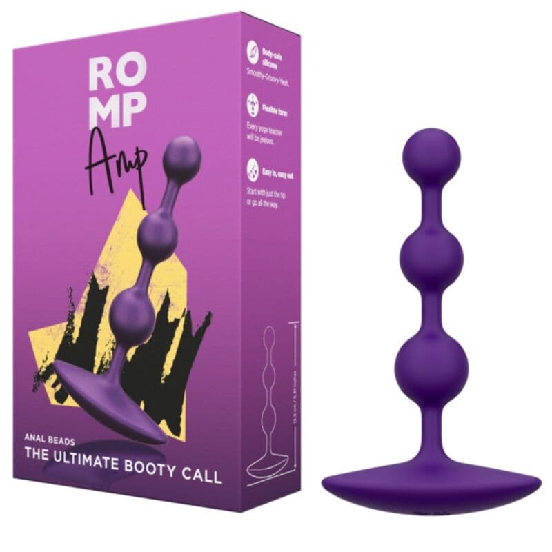 ROMP - AMP PURPLE FLEXIBLE SILICONE ANAL BEADS 12.5 CM PURPLE thumb 7