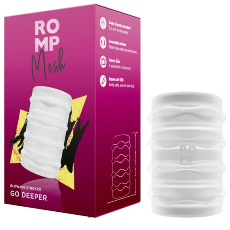 ROMP - MOSH TRANSPARENT MALE MASTURBATOR WITH 6 CM REVERSBLE SHEATH thumb 2