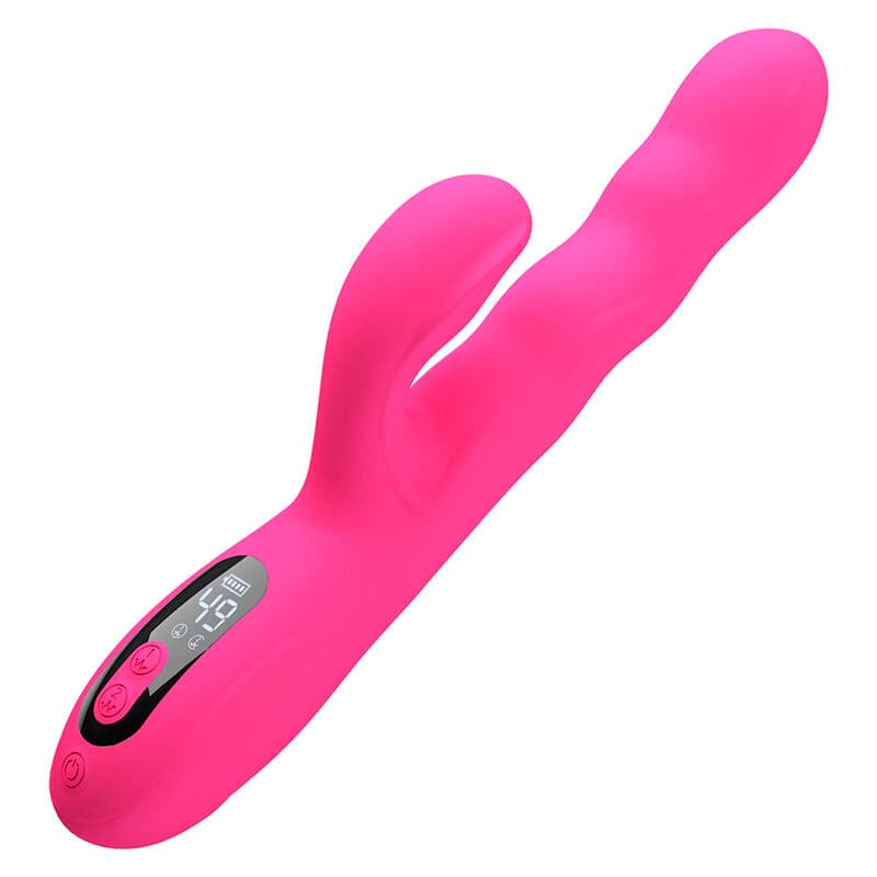 PRETTY LOVE - WINTERS MULTIFUNCTION RABBIT VIBRATOR WITH LED DISPLAY PINK thumb 2