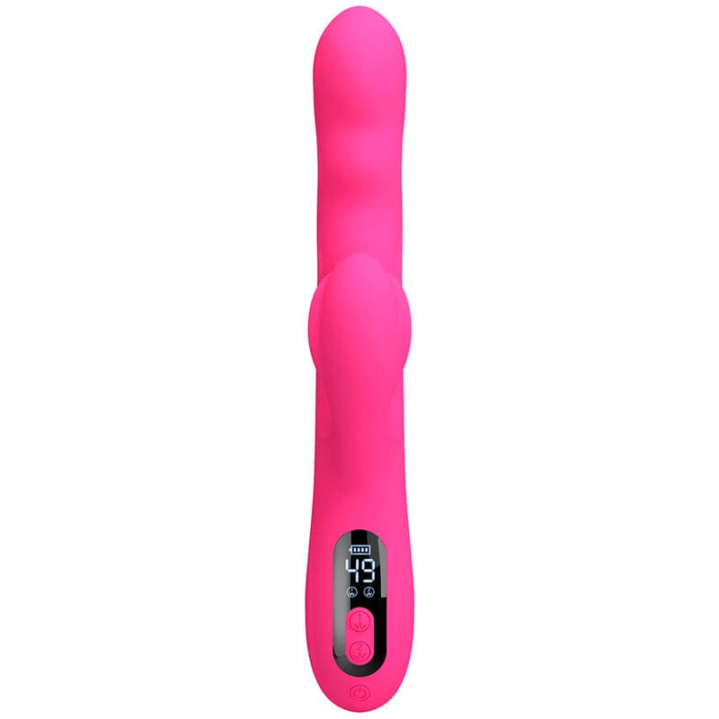 PRETTY LOVE - WINTERS MULTIFUNCTION RABBIT VIBRATOR WITH LED DISPLAY PINK thumb 5