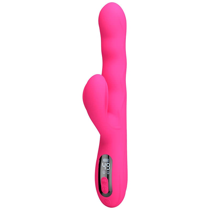 PRETTY LOVE - WINTERS MULTIFUNCTION RABBIT VIBRATOR WITH LED DISPLAY PINK thumb 6