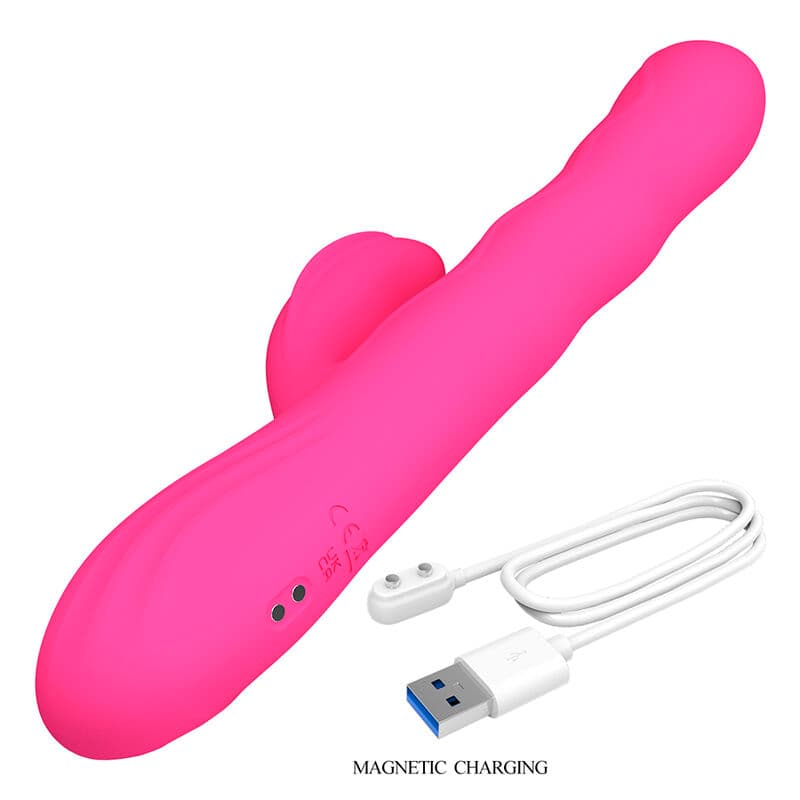 PRETTY LOVE - WINTERS MULTIFUNCTION RABBIT VIBRATOR WITH LED DISPLAY PINK thumb 9