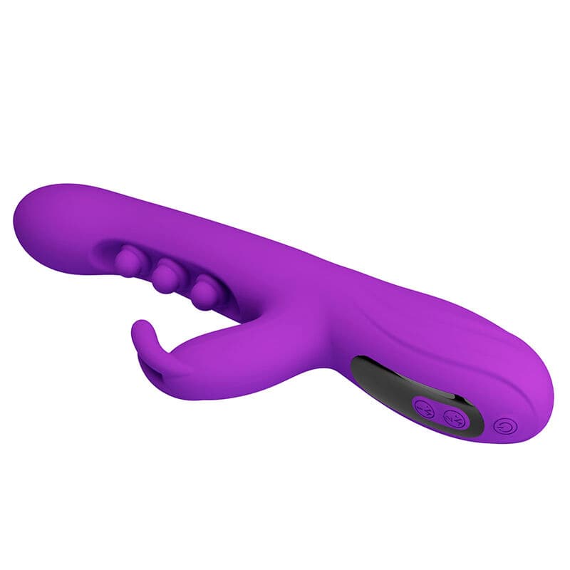 PRETTY LOVE - SABIEN RABBIT VIBRATOR WITH TAPPING STIMULATION AND PURPLE LED thumb 4