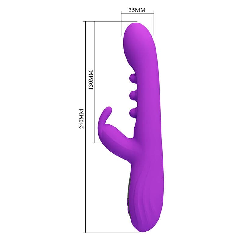 PRETTY LOVE - SABIEN RABBIT VIBRATOR WITH TAPPING STIMULATION AND PURPLE LED thumb 8