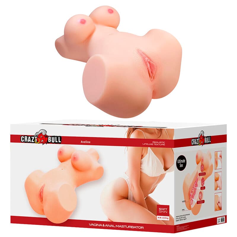 CRAZY BULL - ANNIE XXL VAGINAL AND ANAL MASTURBATOR WITH BREASTS FLESH