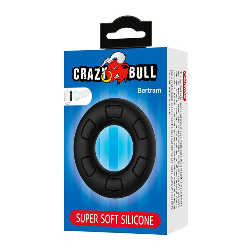 CRAZY BULL - BERTRAM SUPER SOFT SILICONE COCK RING BLACK thumb 8