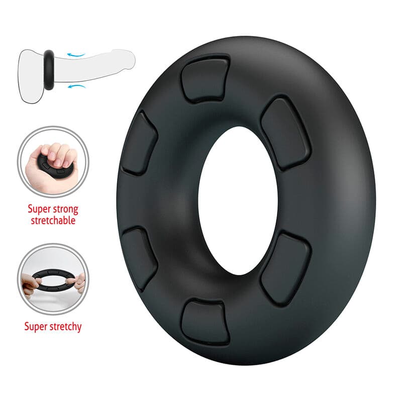 CRAZY BULL - BERTRAM SUPER SOFT SILICONE COCK RING BLACK thumb 6