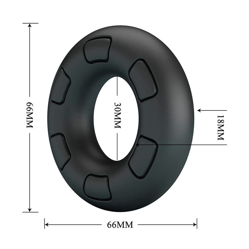 CRAZY BULL - BERTRAM SUPER SOFT SILICONE COCK RING BLACK thumb 7
