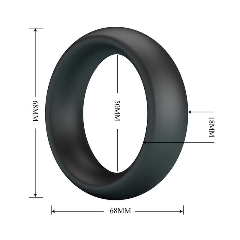 CRAZY BULL - ELIO SILICONE COCK RING BLACK thumb 6