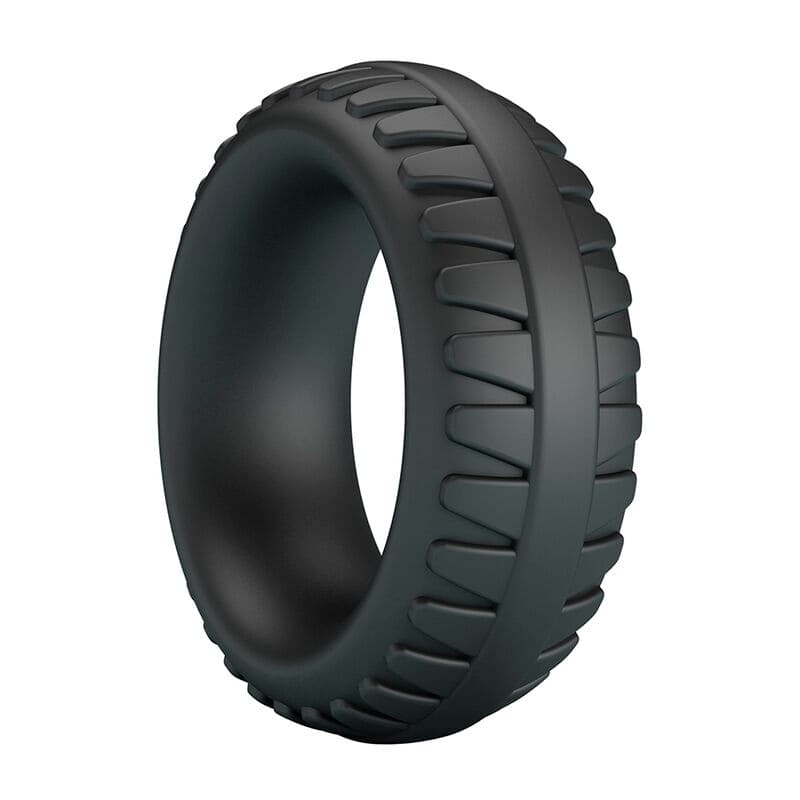 CRAZY BULL - MERRITT TEXTURED SILICONE COCK RING BLACK thumb 5