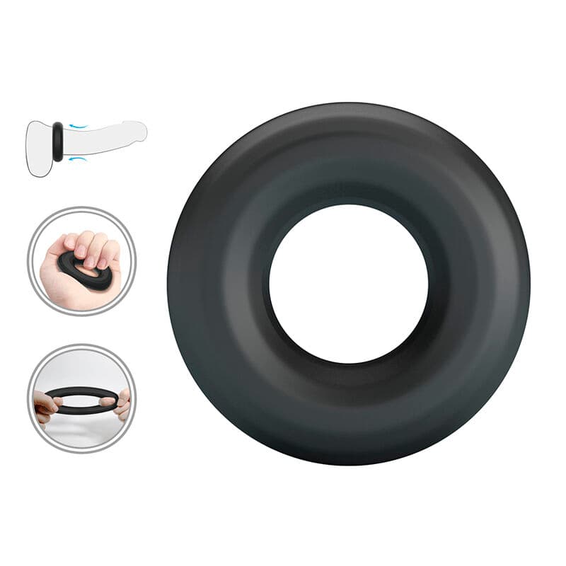 CRAZY BULL - URBAN SUPER SOFT SILICONE COCK RING BLACK thumb 5