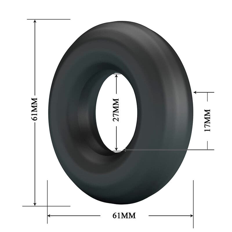 CRAZY BULL - URBAN SUPER SOFT SILICONE COCK RING BLACK thumb 6