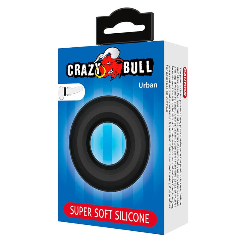 CRAZY BULL - URBAN SUPER SOFT SILICONE COCK RING BLACK thumb 7
