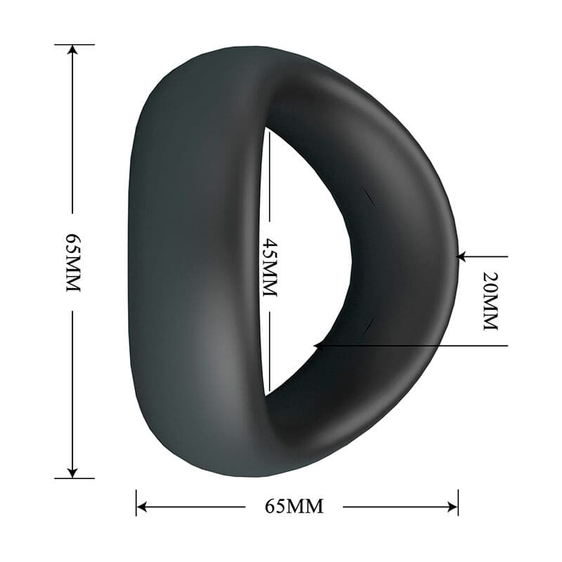 CRAZY BULL - VALEN ERGONOMIC SILICONE COCK RING BLACK thumb 7
