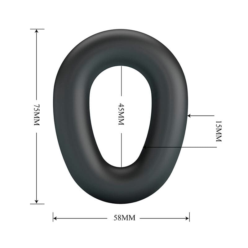 CRAZY BULL - VESPER SUPER SOFT SILICONE COCK RING BLACK thumb 6