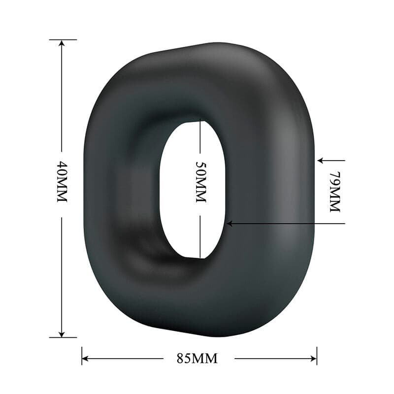 CRAZY BULL - WALDEN SUPER SOFT SILICONE COCK RING BLACK thumb 5