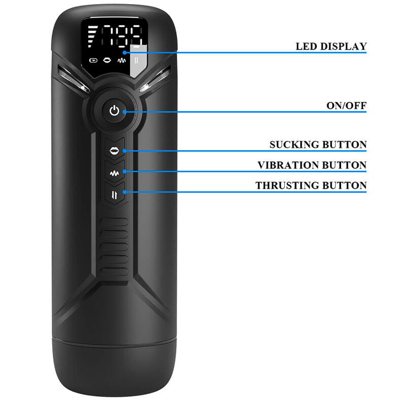 PRETTY LOVE - AETOLA MULTIFUNCTION AUTOMATIC MASTURBATOR WITH HANDLE BLACK thumb 10