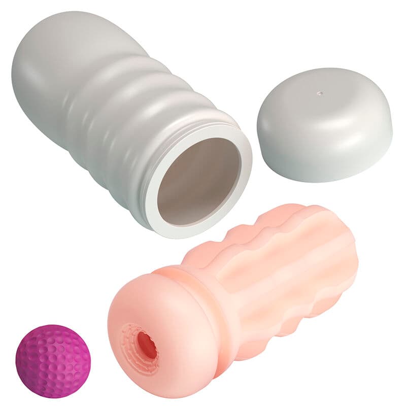 PRETTY LOVE - VAGINAL SMOOTHING MASTURBATOR WITH SUCTION CUP AND INTERNAL TEXTURES thumb 3