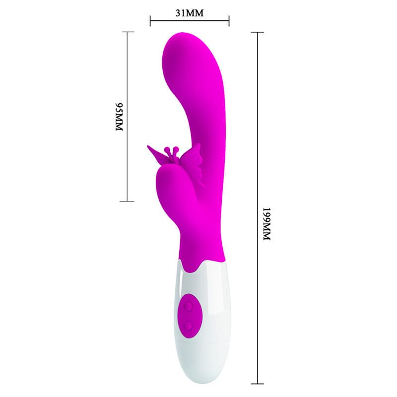PRETTY LOVE - BUTTERFLY KISS 30 FUNCTION RABBIT VIBRATOR PURPLE thumb 8