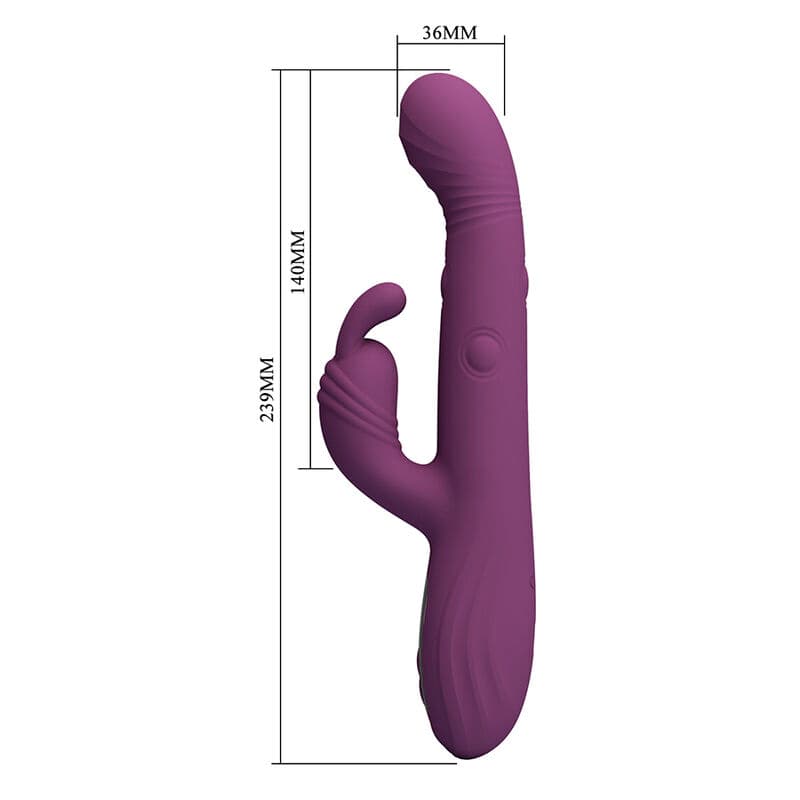 PRETTY LOVE - DEE MULTIFUNCTION RABBIT VIBRATOR OSCILLATING AND PERCUSSION PURPLE thumb 6