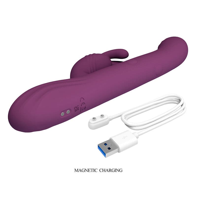 PRETTY LOVE - DEE MULTIFUNCTION RABBIT VIBRATOR OSCILLATING AND PERCUSSION PURPLE thumb 5