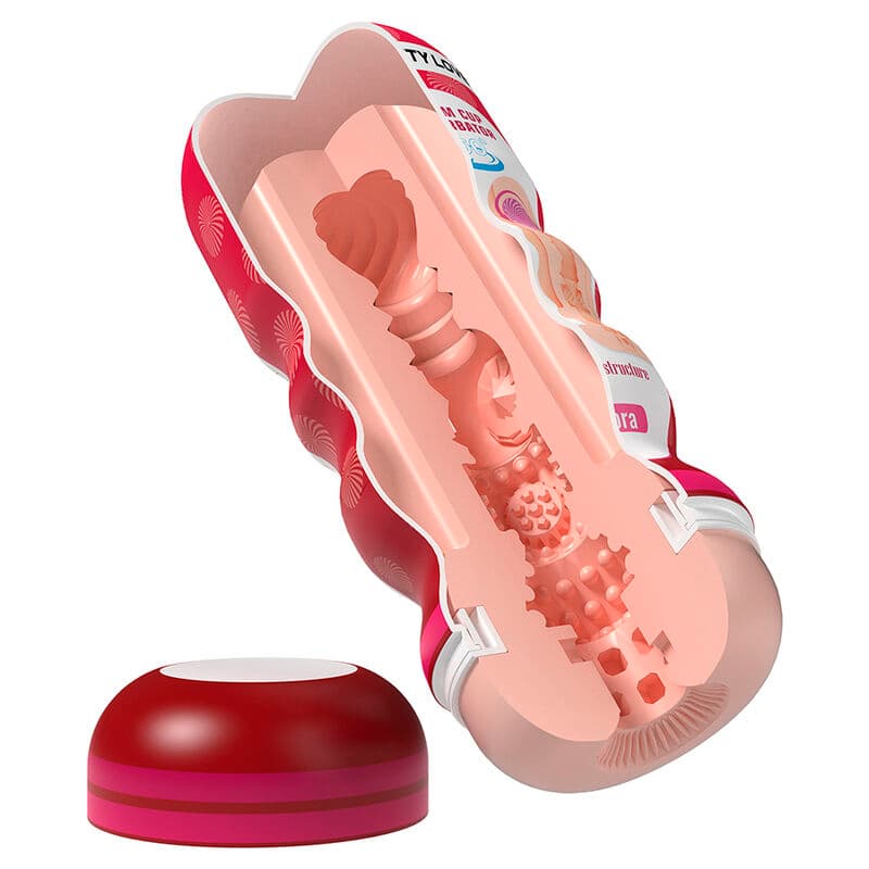 PRETTY LOVE - FLORA VAGINA MASTURBATOR WITH SUCTION CUP AND INTERNAL TEXTURES thumb 5