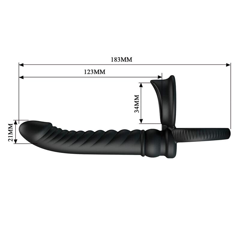 PRETTY LOVE - MERRITT ANAL VIBRATOR WITH RING AND VIBRATION BLACK thumb 9