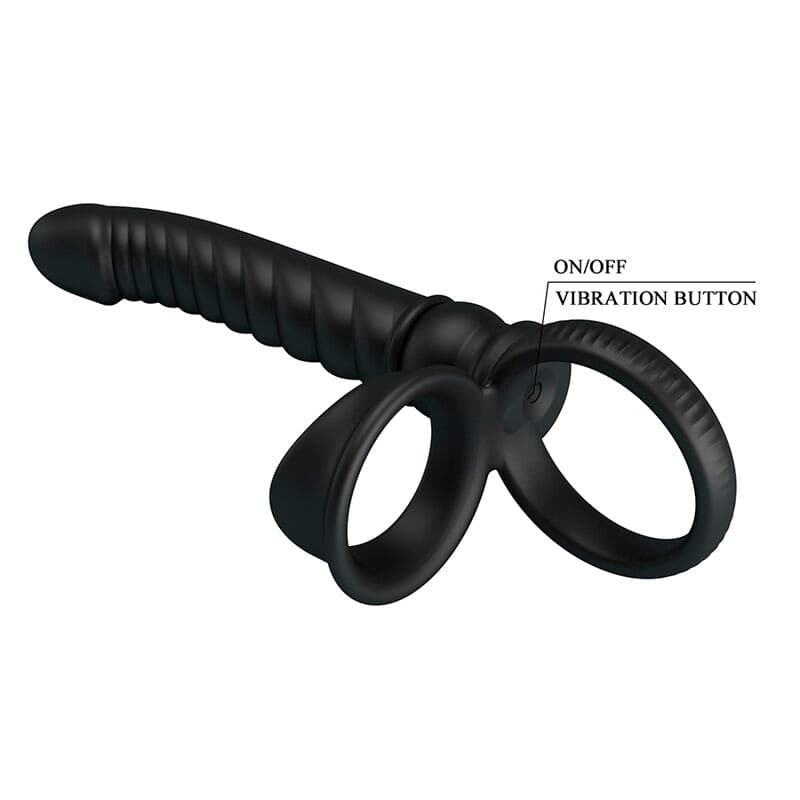 PRETTY LOVE - MERRITT ANAL VIBRATOR WITH RING AND VIBRATION BLACK thumb 6