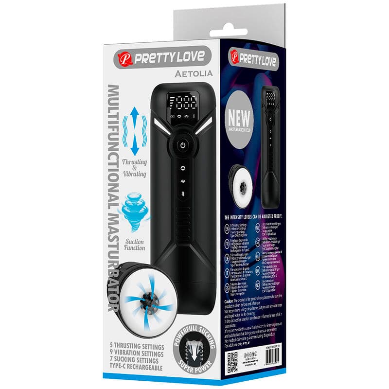 PRETTY LOVE - AETOLA MULTIFUNCTION AUTOMATIC MASTURBATOR BLACK thumb 10