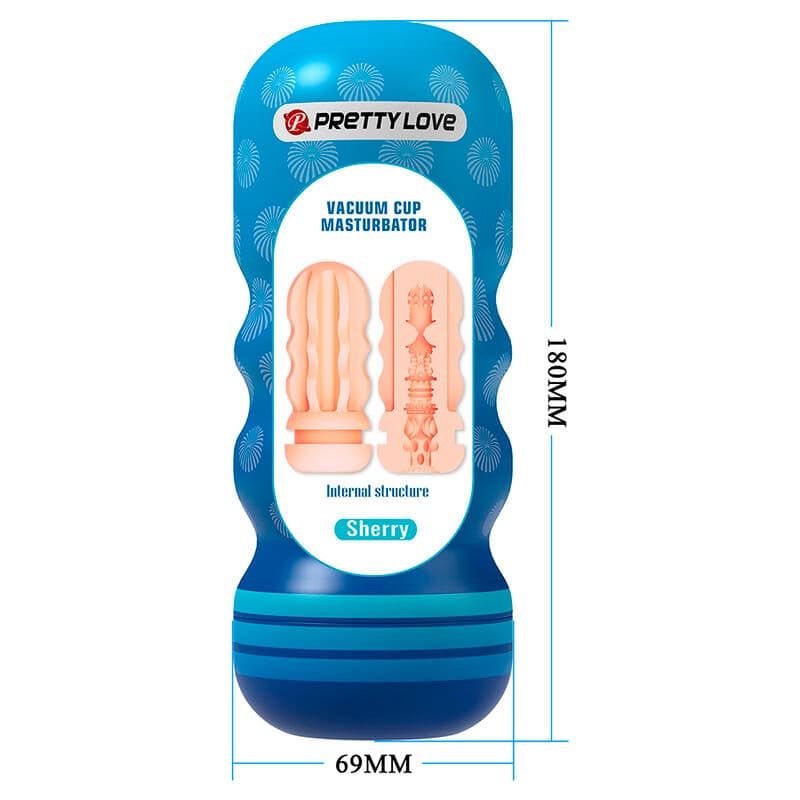 PRETTY LOVE - SHERRY VAGINA MASTURBATOR WITH SUCTION CUP AND INTERNAL TEXTURES thumb 2
