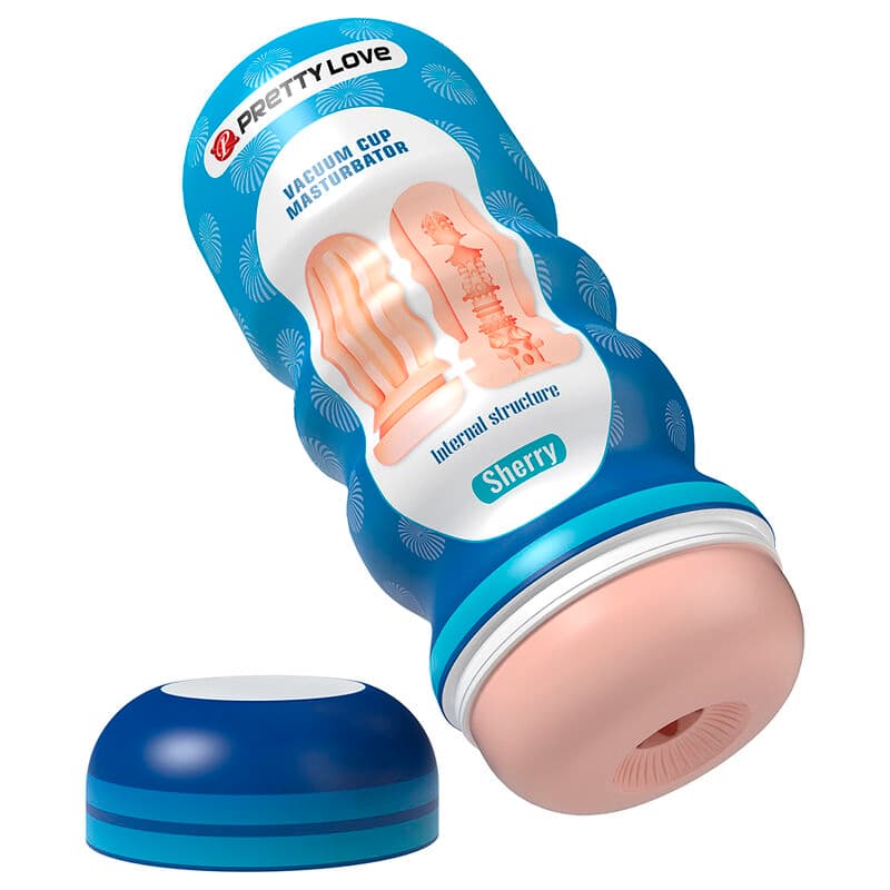 PRETTY LOVE - SHERRY VAGINA MASTURBATOR WITH SUCTION CUP AND INTERNAL TEXTURES thumb 3