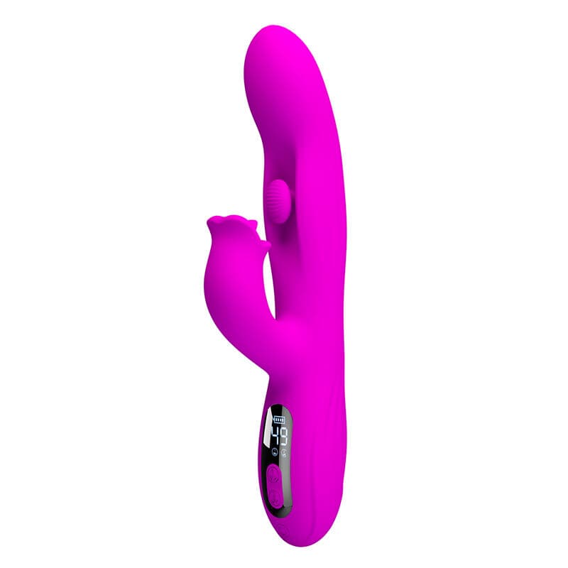 PRETTY LOVE - YALANDA RABBIT OSCILLATING VIBRATOR WITH LED DISPLAY PURPLE thumb 4