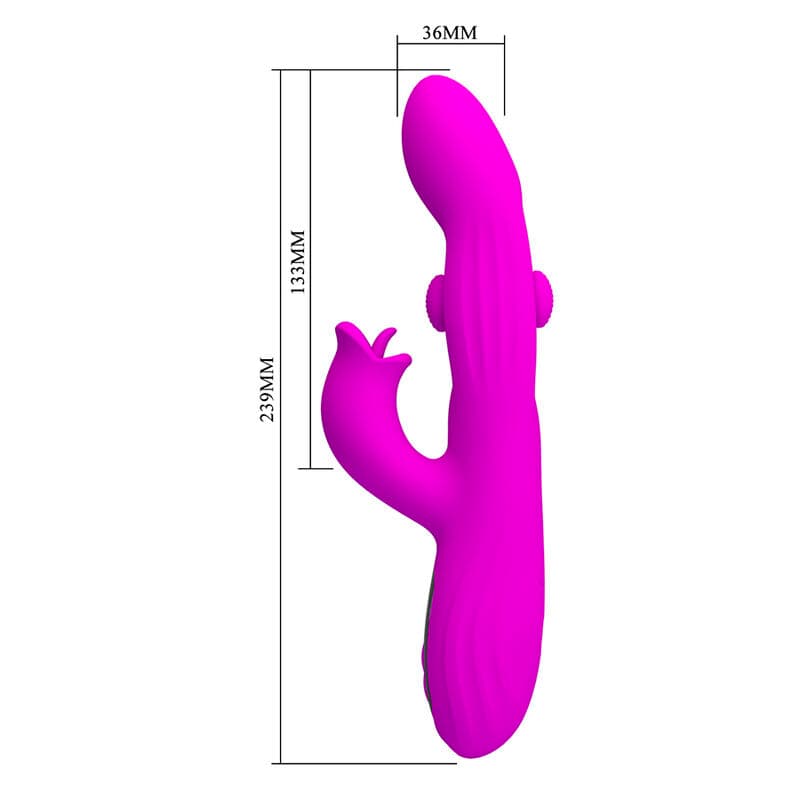 PRETTY LOVE - YALANDA RABBIT OSCILLATING VIBRATOR WITH LED DISPLAY PURPLE thumb 8