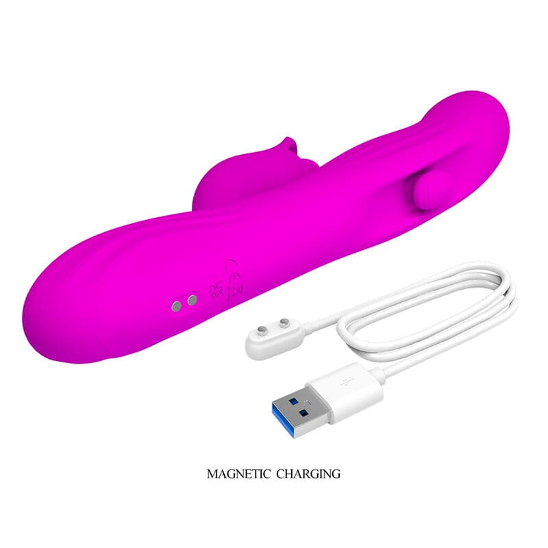 PRETTY LOVE - YALANDA RABBIT OSCILLATING VIBRATOR WITH LED DISPLAY PURPLE thumb 10